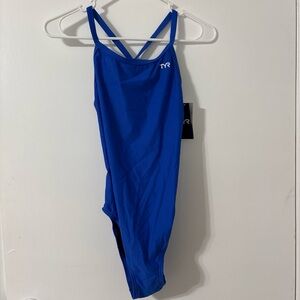 TYR Royal Blue One Piece Swimsuit L (36)
